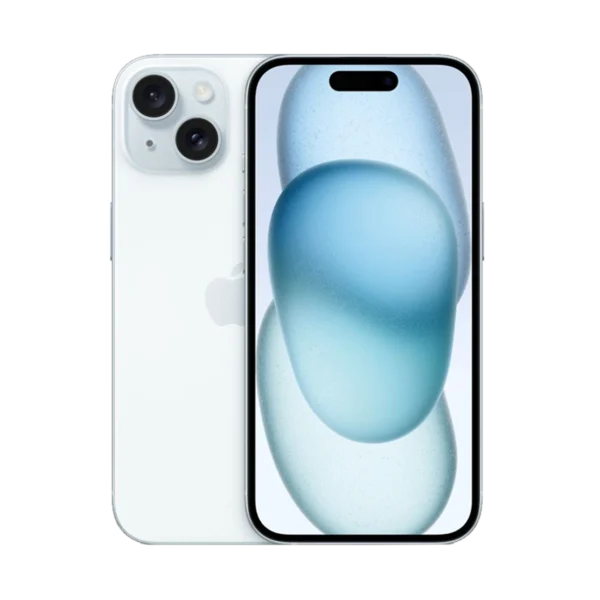 نمای جلوی iPhone 15 Plus – صفحه‌نمایش بزرگ Super Retina برای تجربه تماشای بهتر