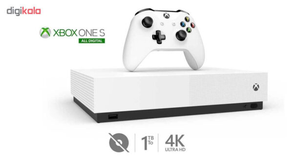 مجموعه کنسول بازی مایکروسافت مدل  Xbox One S ALL DIGITAL ظرفیت 1 ترابایت