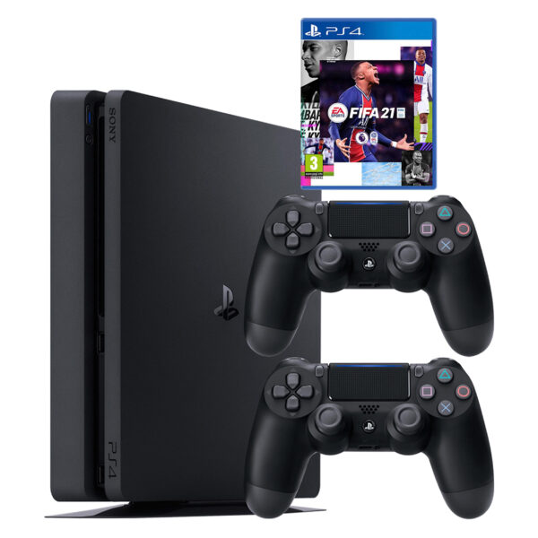 مجموعه کنسول بازی سونی مدل PlayStation 4 Slim CUH-2216A ظرفیت 500 گیگابایت به همراه بازی فیفا21