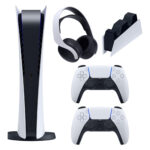 مجموعه کنسول بازی سونی مدل PlayStation 5 Digital ظرفیت 825 گیگابایت به همراه هدست و پایه شارژر