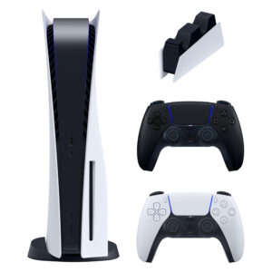 کنسول بازی سونی مدل PlayStation 5 ظرفیت 825 گیگابایت ریجن اروپا 1216A به همراه دسته اضافه و پایه شارژر
