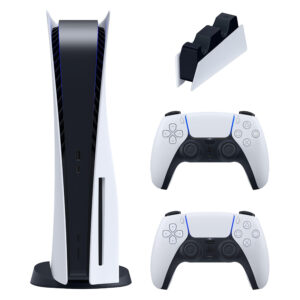 کنسول بازی سونی مدل PlayStation 5 ظرفیت 825 گیگابایت ریجن 1216A اروپا به همراه دسته اضافه و پایه شارژر
