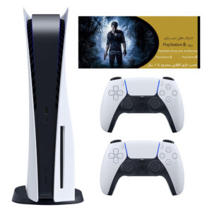 کنسول بازی سونی مدل PlayStation 5 ظرفیت 825 گیگابایت ریجن 1200 آسیا به همراه دسته اضافی و کارت طلایی اشتراک نصب بازی