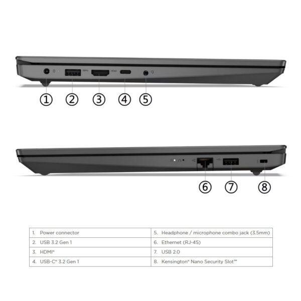 لپ تاپ 15.6 اینچی لنوو مدل V15 G4 IRU-i7 13620H-16GB DDR4 3200MHz-512GB SSD-IPS