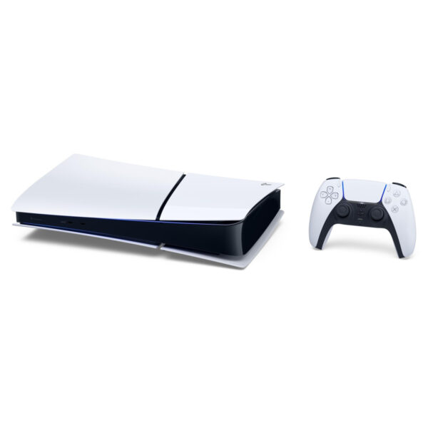 کنسول بازی سونی مدل PlayStation 5 Slim Digital Edition ظرفیت 1 ترابایت ریجن 2016B اروپا به همراه دسته اضافی و پایه شارژر
