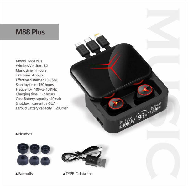 خرید و قیمت | هدفون بلوتوثی مدل M88 plus