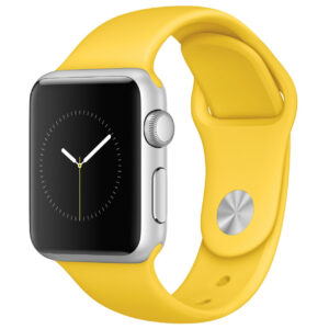 خرید و قیمت | ساعت هوشمند اپل واچ مدل 38mm Aluminium Case With Yellow Sport Silicone Band