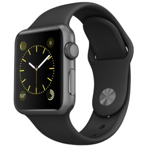 خرید و قیمت | ساعت هوشمند اپل واچ مدل 38mm Space Gray Aluminum Case with Black Sport Band