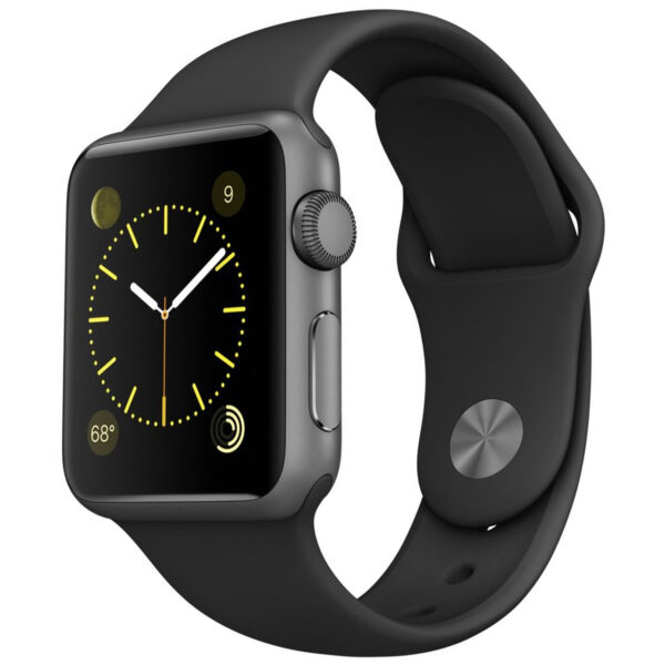 خرید و قیمت | ساعت هوشمند اپل واچ مدل 38mm Space Gray Aluminum Case with Black Sport Band