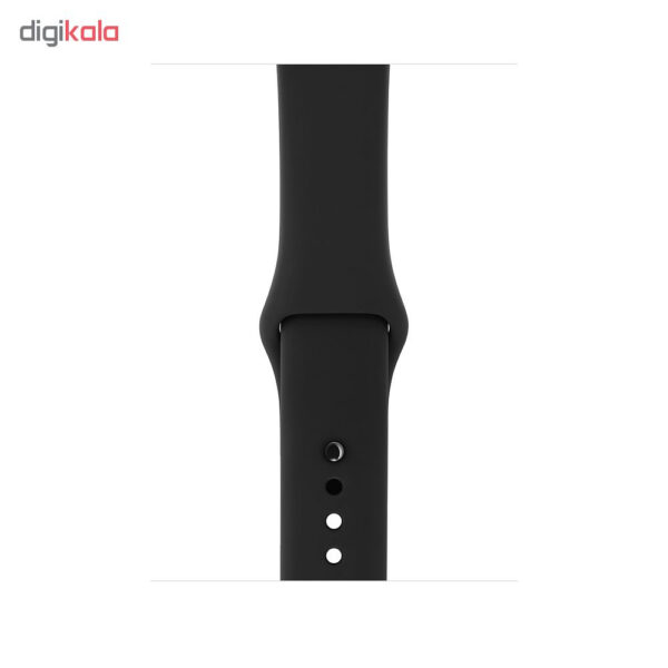 خرید و قیمت | ساعت هوشمند اپل واچ 3 مدل 42mm Aluminum Case with Black Sport Silicon Band
