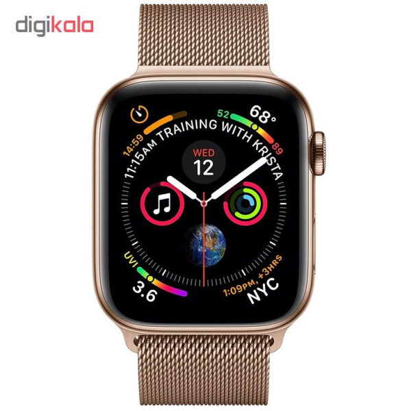 خرید و قیمت | ساعت هوشمند اپل واچ سری 4 سلولار مدل 44mm Steel Case with Milanese Steel Loop