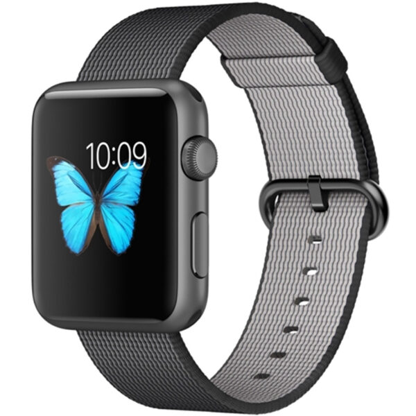 خرید و قیمت | ساعت هوشمند اپل واچ مدل 42mm Aluminum Gray Case With Black Woven Nylon Band