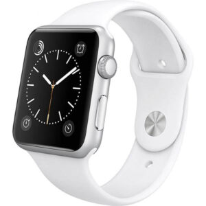 خرید و قیمت | ساعت هوشمند اپل واچ سری 1 مدل 42mm Aluminum Case with White Sport silicone Band