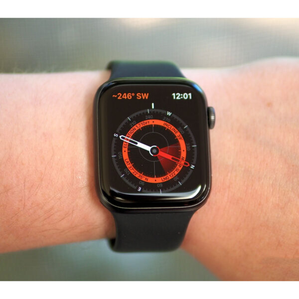 خرید و قیمت | ساعت هوشمند اپل واچ سری 5 مدل 44m Aluminum Case Black Sport Silicon Band