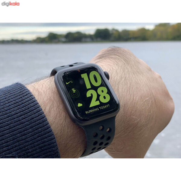 خرید و قیمت | ساعت هوشمند اپل واچ 3 مدل 42mm Aluminum Case with Black Sport Silicon Band