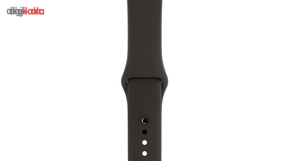 خرید و قیمت | ساعت هوشمند اپل واچ سری 3 جی پی اس مدل 38mm Aluminum Case with Black Sport Silicon Band