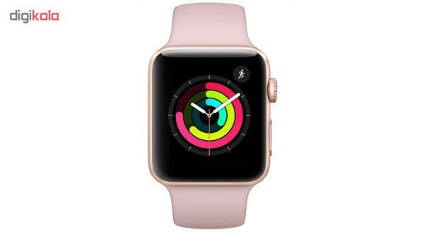 خرید و قیمت | ساعت هوشمند اپل واچ سری 3 جی پی اس مدل 38mm Aluminum Case with Black Sport Silicon Band