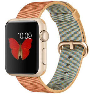 خرید و قیمت | ساعت هوشمند اپل واچ اسپرت مدل 38mm Aluminum Case With Gold Woven Nylon Band