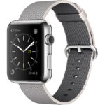 خرید و قیمت | ساعت هوشمند اپل واچ مدل 42mm Steel Case with Pearl Woven Nylon Band