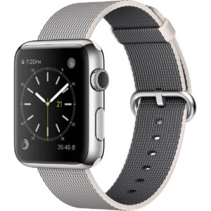 خرید و قیمت | ساعت هوشمند اپل واچ مدل 42mm Steel Case with Pearl Woven Nylon Band