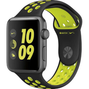 خرید و قیمت | ساعت هوشمند اپل واچ 2 مدل   38mm Nike Plus  Space Gray Aluminum Case with Black/Volt Silicon Band