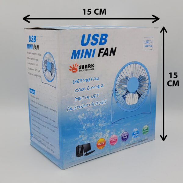 پنکه رومیزی USB شارک مدل SMALL-13CM فلزی