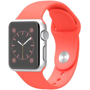 خرید و قیمت | ساعت هوشمند اپل واچ مدل 38mm Aluminium Case With Orange Sport Silicone Band
