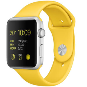 خرید و قیمت | ساعت هوشمند اپل واچ مدل 42mm Aluminium Case With Yellow Sport Silicone Band
