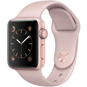 خرید و قیمت | ساعت هوشمند اپل واچ سری 2 مدل 38mm Rose Gold Aluminum Case with Pink Sand Sport Silicon Band