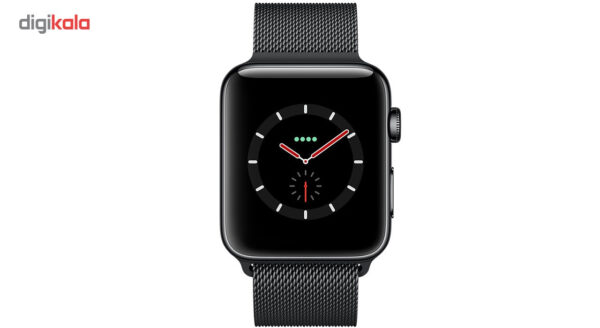 خرید و قیمت | ساعت هوشمند اپل واچ سری 3 سلولار مدل 42mm  Stainless Steel Case with Space Black Milanese Loop