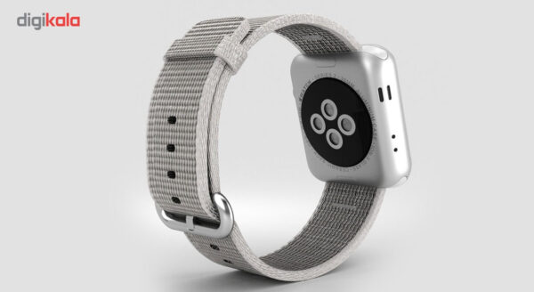 خرید و قیمت ساعت هوشمند اپل واچ سری 2 مدل  38mm Silver Aluminum Case with Pearl Woven Nylon Band