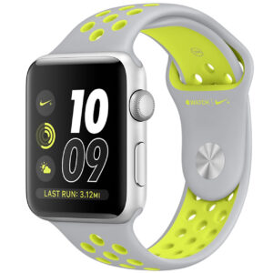 خرید و قیمت | ساعت هوشمند اپل واچ سری 2 مدل Nike Plus 42mm with Silver Volt Silicone Band