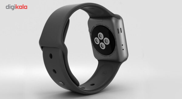 خرید و قیمت | ساعت هوشمند اپل واچ سری 2 مدل 38mm Space Gray Aluminum Case with Sport Silicon Band
