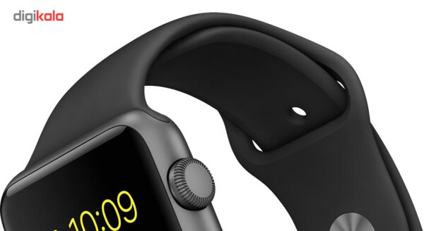 خرید و قیمت | ساعت هوشمند اپل واچ سری 2 مدل 38mm Space Gray Aluminum Case with Sport Silicon Band