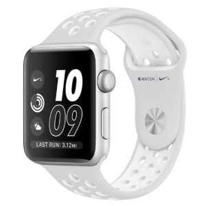 خرید و قیمت | ساعت هوشمند اپل واچ سری 2 مدل   42mm Aluminum Case with Pure Platinum/White Nike Sport Silicon Band