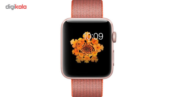 خرید و قیمت ساعت هوشمند اپل واچ 2 مدل 42mm Rose Gold Aluminum Case With Orange Nylon Band