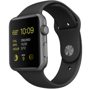 خرید و قیمت | ساعت هوشمند اپل واچ سری 1 مدل 42mm Space Gray Aluminum Case with Black Sport Band