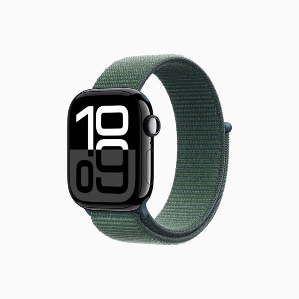 خرید و قیمت | ساعت هوشمند اپل مدل Series 10 42mm Aluminum بند پارچه‌ای، محاسبه کالری، سنسور اکسیژن خون، شمارنده ضربان قلب، پشتیبانی از Siri، امکان شخصی سازی واچ فیس، ضد آب