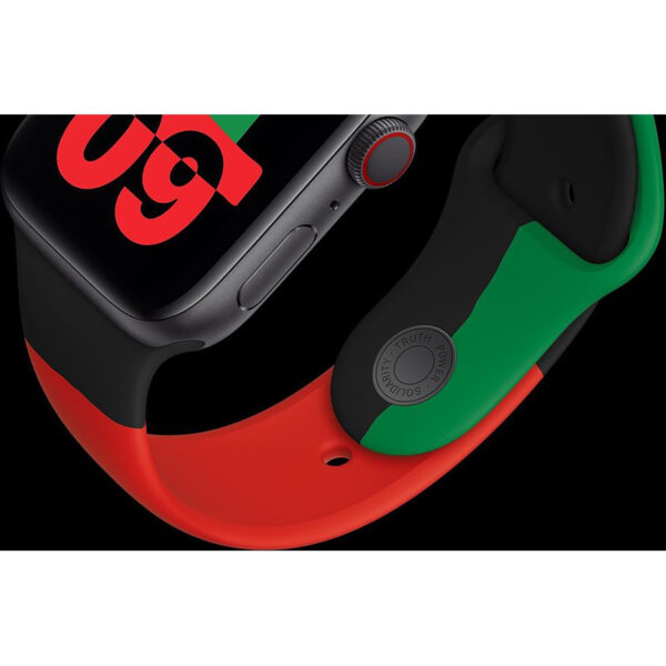 خرید و قیمت | ساعت هوشمند اپل مدل ساعت هوشمند اپل سری 6 مدل بلک یونیتی Black Unity 44mm دارای قابلیت های صفحه نمایش لمسی بند سیلیکون