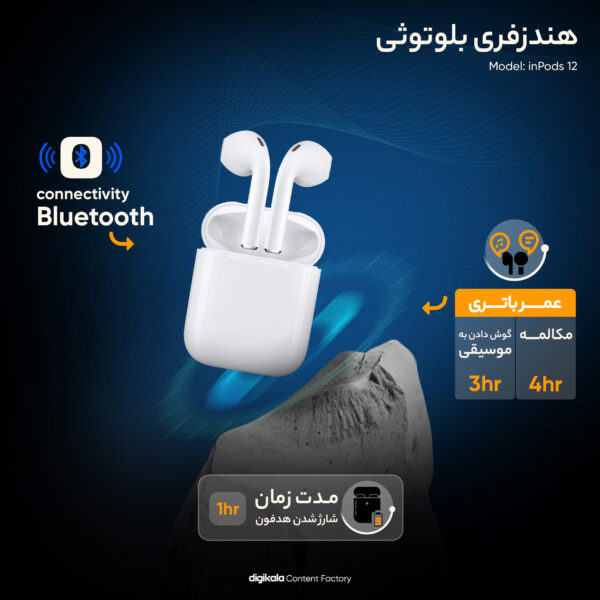 خرید و قیمت | هدفون بلوتوثی مدل inPods 12
