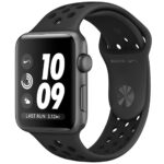 خرید و قیمت | ساعت هوشمند اپل واچ سری 2 مدل   38mm Nike Plus  Space Gray Aluminum Case with Anthracite/Black Silicon Band