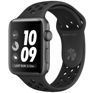 خرید و قیمت | ساعت هوشمند اپل واچ سری 2 مدل   38mm Nike Plus  Space Gray Aluminum Case with Anthracite/Black Silicon Band