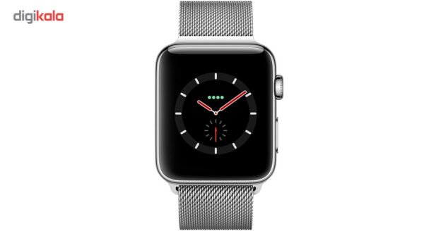 خرید و قیمت | ساعت هوشمند اپل واچ سری 3 سلولار مدل 42mm  Stainless Steel Case with Milanese Loop