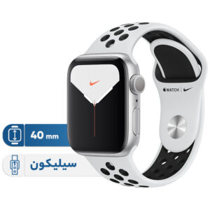 خرید و قیمت | ساعت هوشمند اپل واچ سری 5 مدل 40mm Aluminum Case With Anthracite Nike Sport Silicon Band
