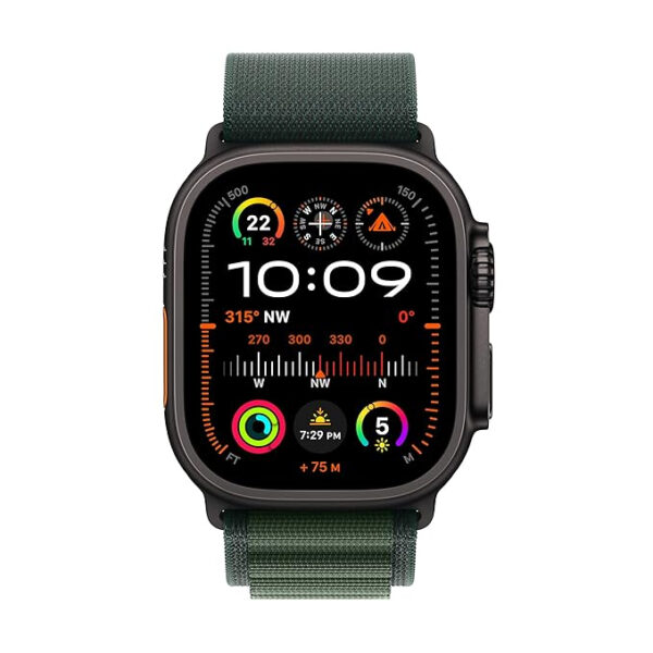 خرید و قیمت | ساعت هوشمند اپل مدل Ultra 2 Black Titanium Case Alpine Loop 49mm