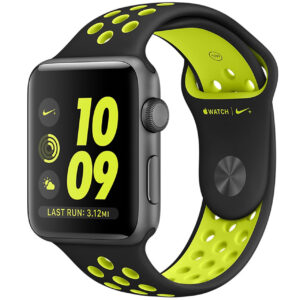 خرید و قیمت | ساعت هوشمند اپل واچ سری 2 مدل Nike Plus 42mm with Black/Volt Silicone Band