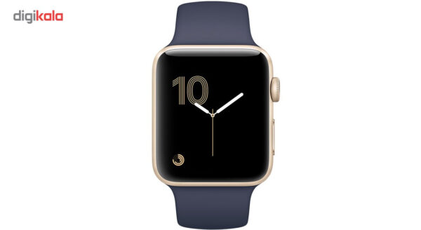 خرید و قیمت | ساعت هوشمند اپل واچ سری 2 مدل 42mm Gold Aluminum Case with Midnight Blue Sport Silicon Band
