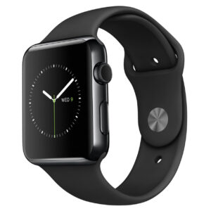 خرید و قیمت | ساعت هوشمند اپل واچ مدل 38mm Space Black Stainless Steel Case with Black Sport Band