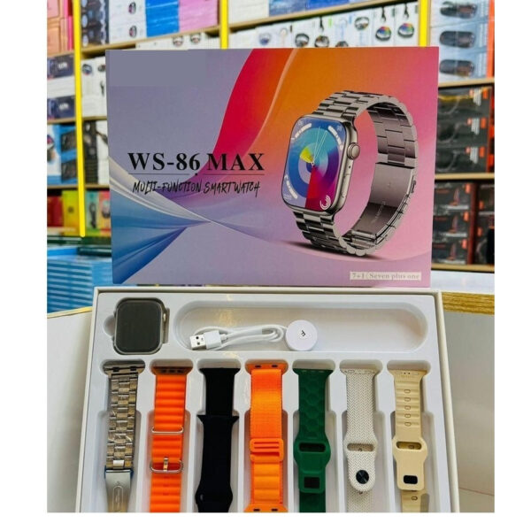 خرید و قیمت | ساعت هوشمند مدل WS 86 MAX دارای قابلیت کنترل سطح اکسیژن خون با بند فلزی