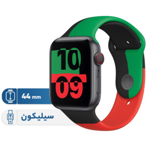 خرید و قیمت | ساعت هوشمند اپل مدل ساعت هوشمند اپل سری 6 مدل بلک یونیتی Black Unity 44mm دارای قابلیت های صفحه نمایش لمسی بند سیلیکون